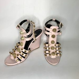 Balenciaga Pink Gladiator Wedge Sandal (size 10)